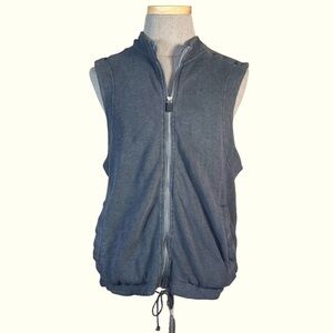 The Territory Ahead Men’s Cotton Double Layered Charcoal Gray Zip Front Vest L